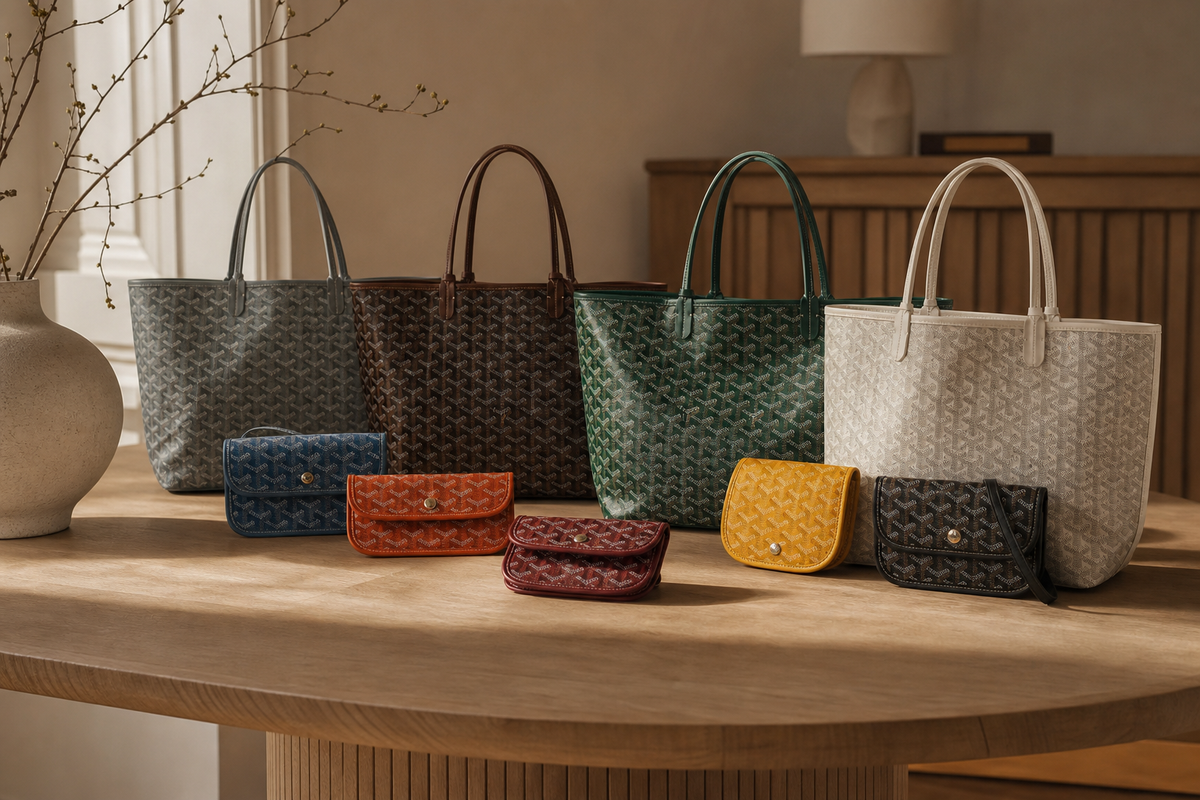 Goyard-farver guide 2026: Alle farver rangeret efter alsidighed og gensalgsværdi