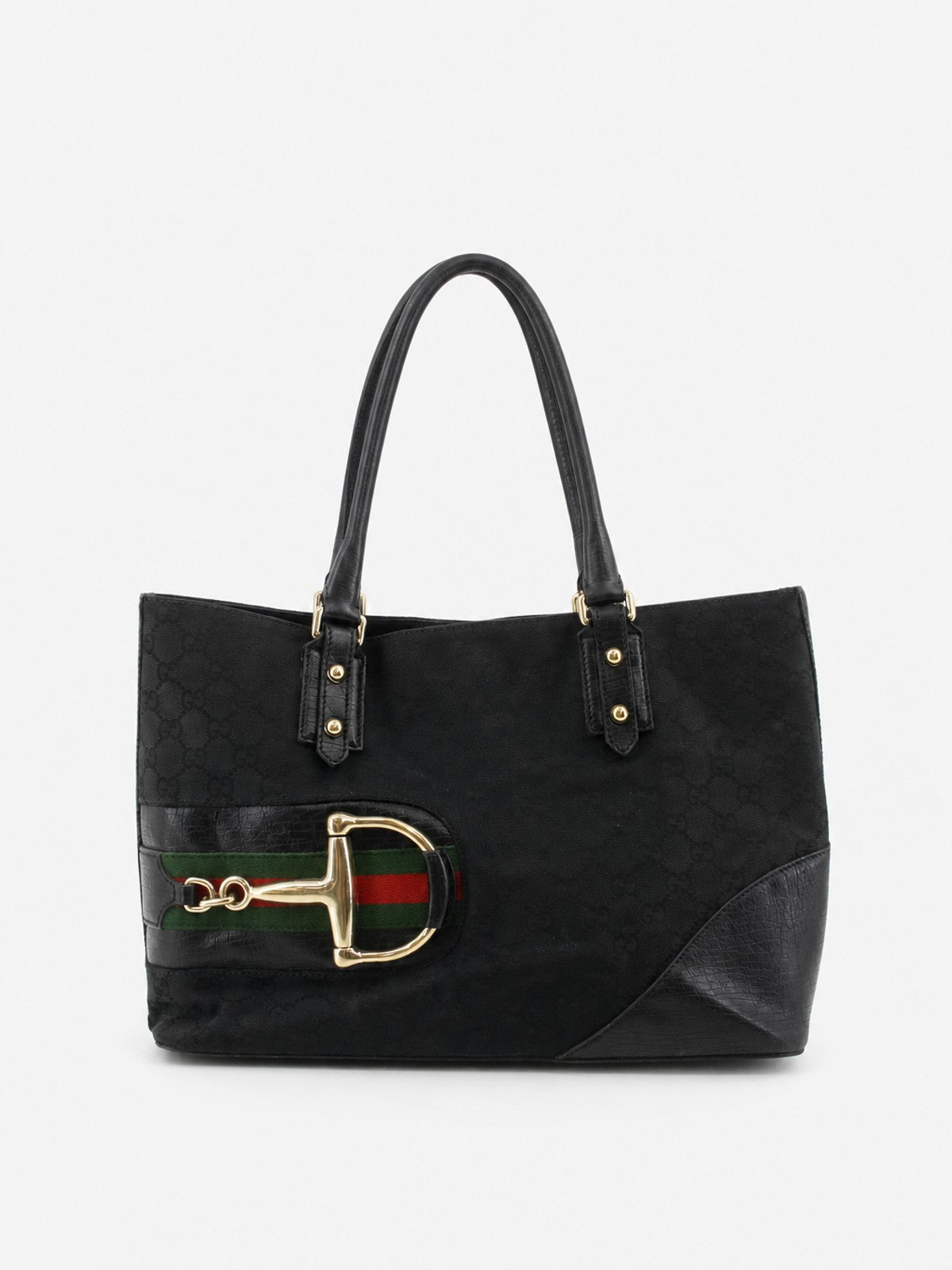 Gucci Shoulder Bag Black Canvas