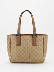 Gucci Shoulder Bag Brown Canvas