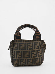 Fendi Hand Bag Brown Canvas