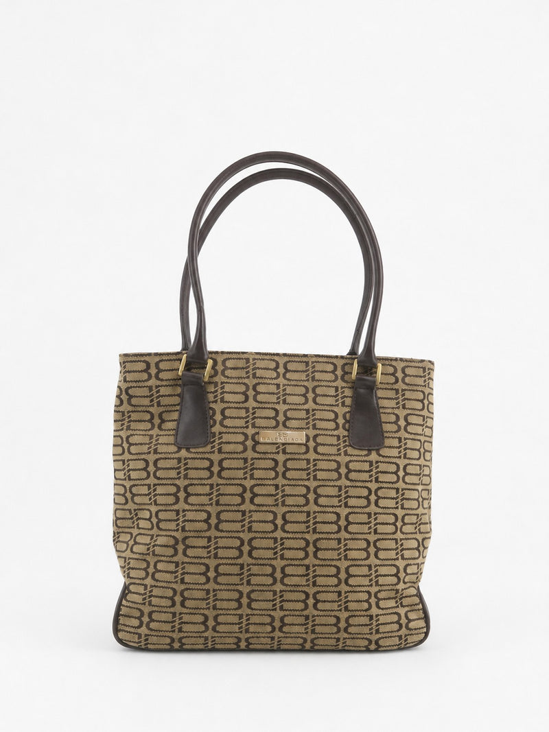 Balenciaga Shoulder Bag Brown Fabric